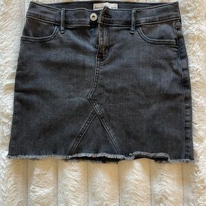 Abercrombie Kids Black Denim Mini Skirt